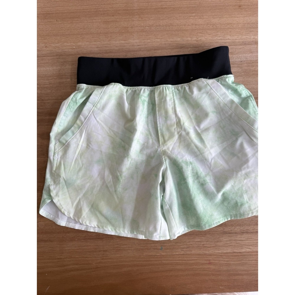 Abercrombie Kids YPB Girls Athletic Shorts Tie Dye Green White Size 7/8